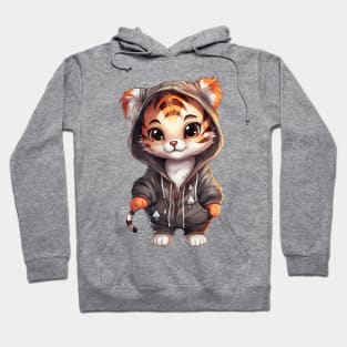 Bengal Tiger Wearing Hoodie Hoodie